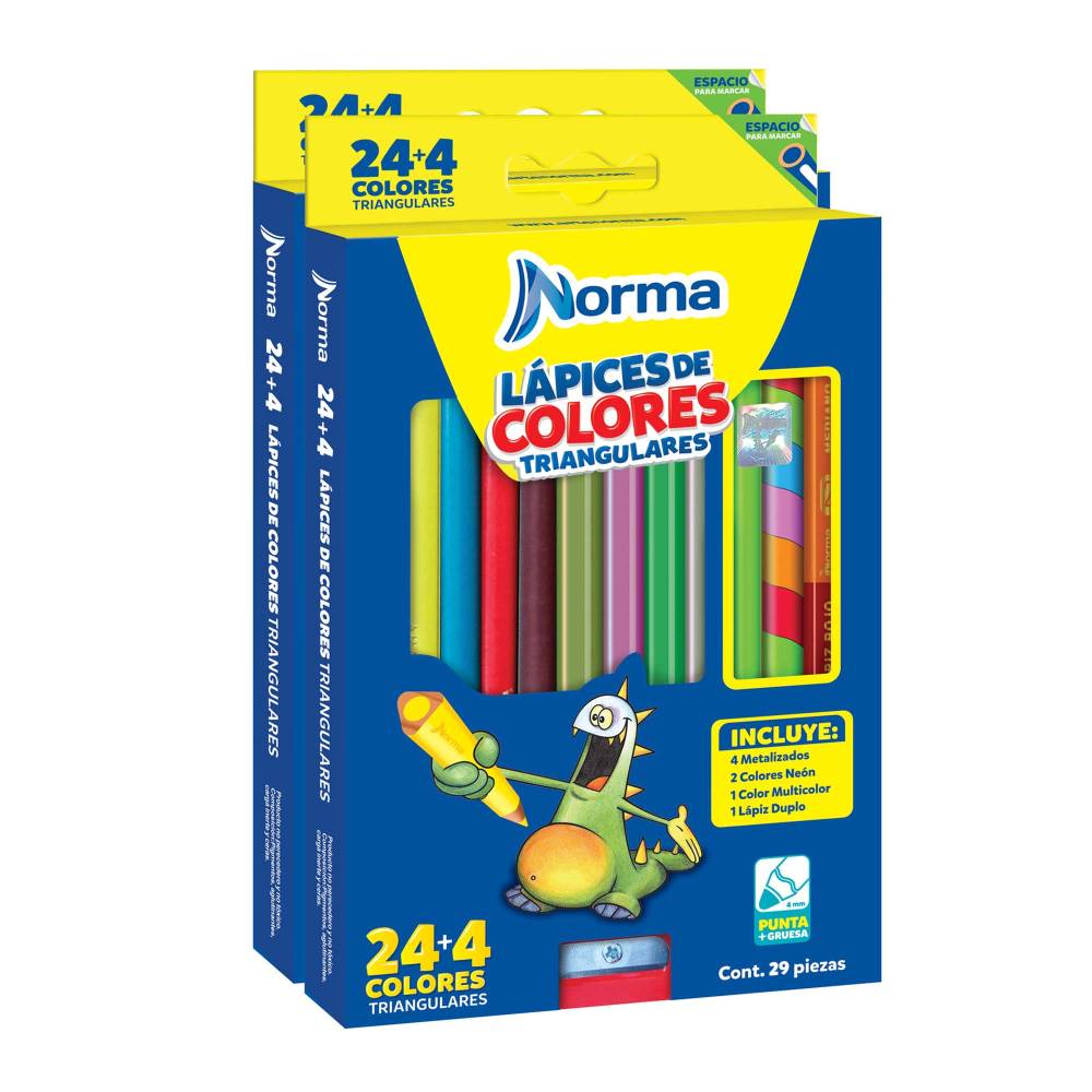 Lapices De Colores 24 Pzas Norma