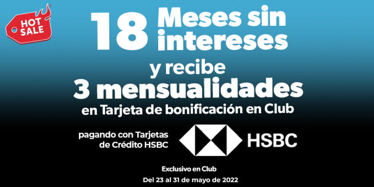 18 meses sin intereses , HSBC