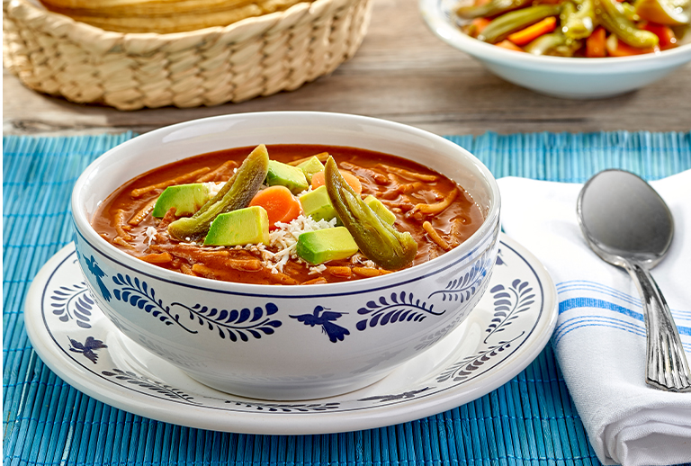 Sopa De Fideos Con Frijol