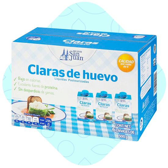 claras de huevo san juan