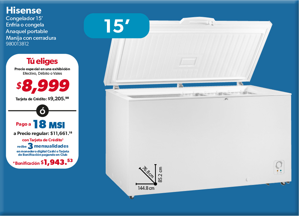 82 Congelador15pulgadas Hisense
